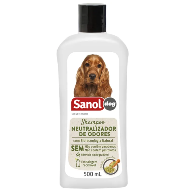 Shampoo Neutralizador de Odores Sanol Dog 500 Ml