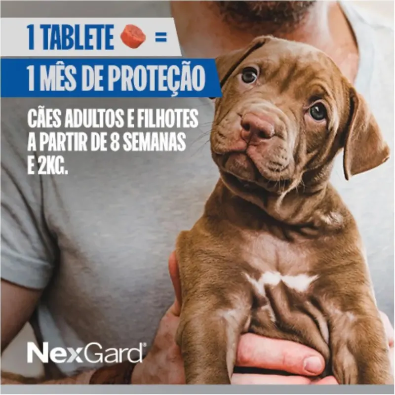 NexGard Anti-Pulga e Carrapato Cães 25,1 a 50 Kg 3 Tabletes