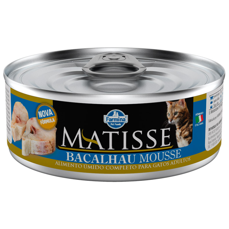 Ração Umida Matisse Cat Wet Mousse Bacalhau 85 g