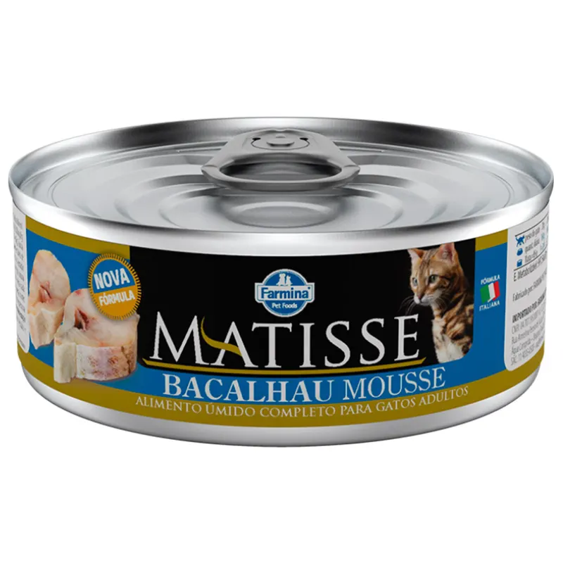 Ração Umida Matisse Cat Wet Mousse Bacalhau 85 g