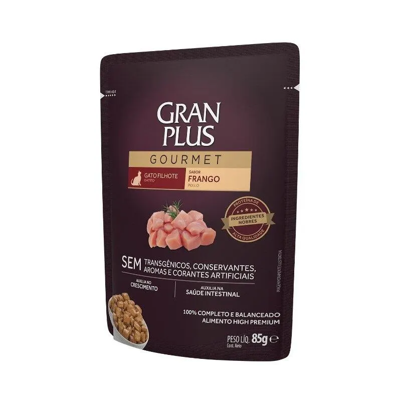 GranPlus Gourmet Sachê Gatos Filhotes Frango 85g