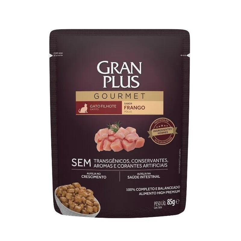 GranPlus Gourmet Sachê Gatos Filhotes Frango 85g