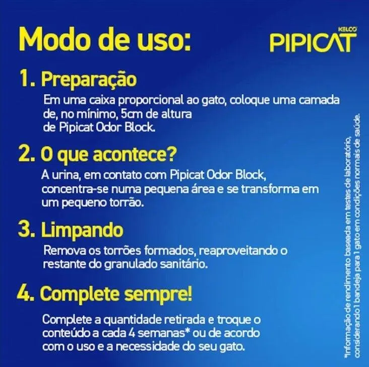Areia Higiênica Pipicat Multicat para Gatos 12kg
