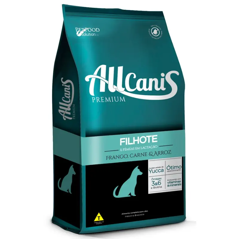 Ração Allcanis para Cães Filhotes Sabor Frango e Carne - 10,1 Kg
