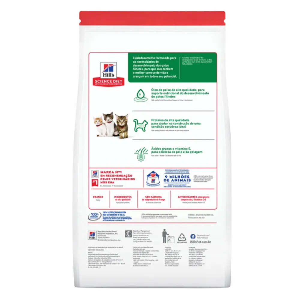 Ração Hill's Science Diet Gatos Filhotes Frango 1 kg