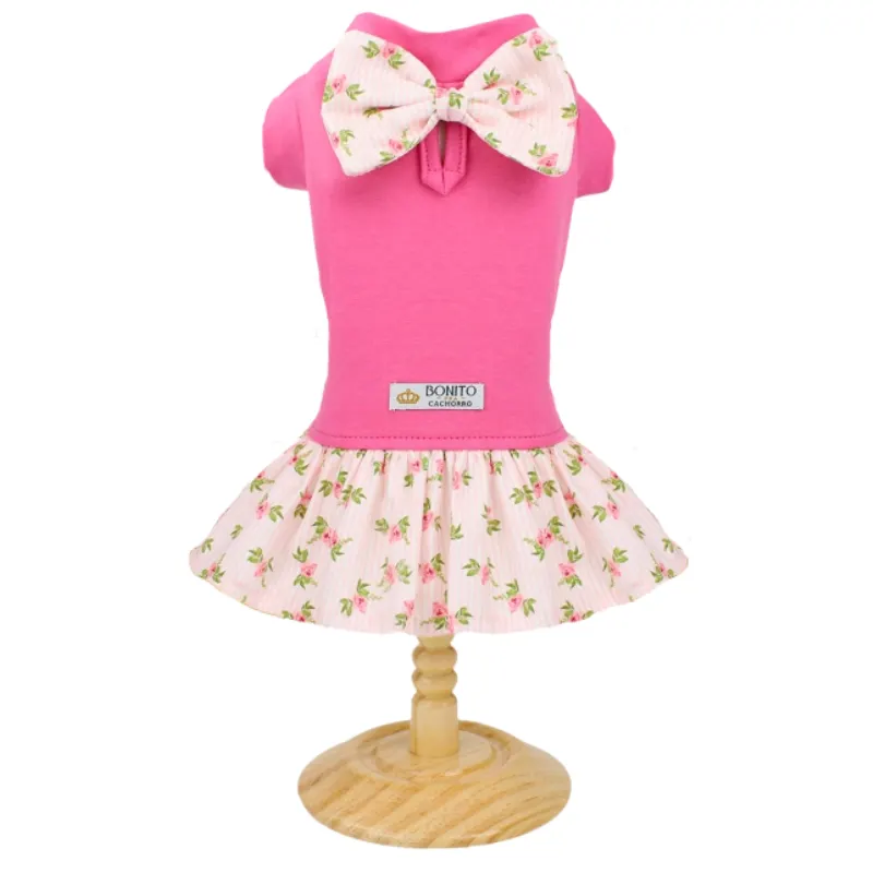 Vestido Combo Rosa Bonito pra Cachorro