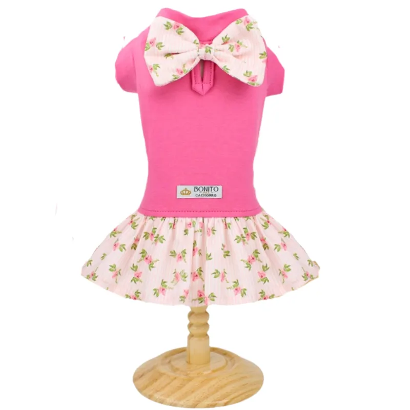 Vestido Combo Rosa Bonito pra Cachorro