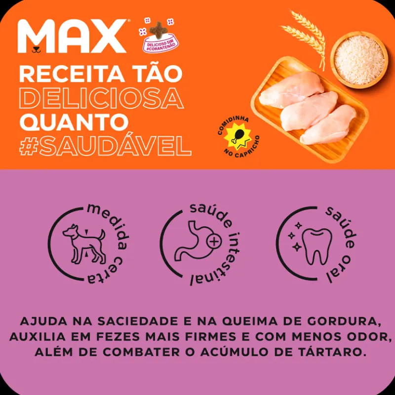 Ração Max Light para Cães Adultos Sabor Frango e Arroz 15kg