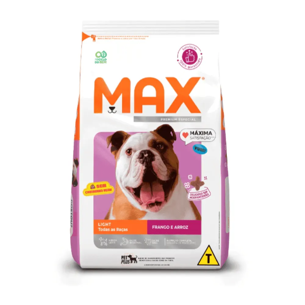 Ração Max Light para Cães Adultos Sabor Frango e Arroz 15kg