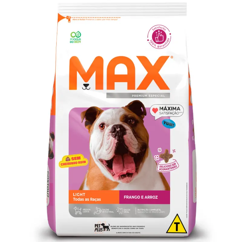 Ração Max Light para Cães Adultos Sabor Frango e Arroz 15kg