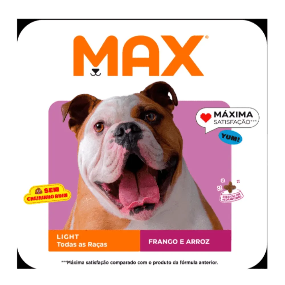 Ração Max Light para Cães Adultos Sabor Frango e Arroz 15kg