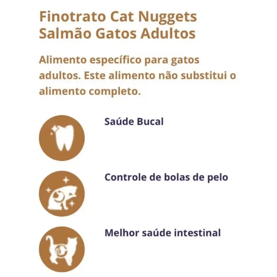 Finotrato Cat Nuggets Gatos Adultos Carne  40 g