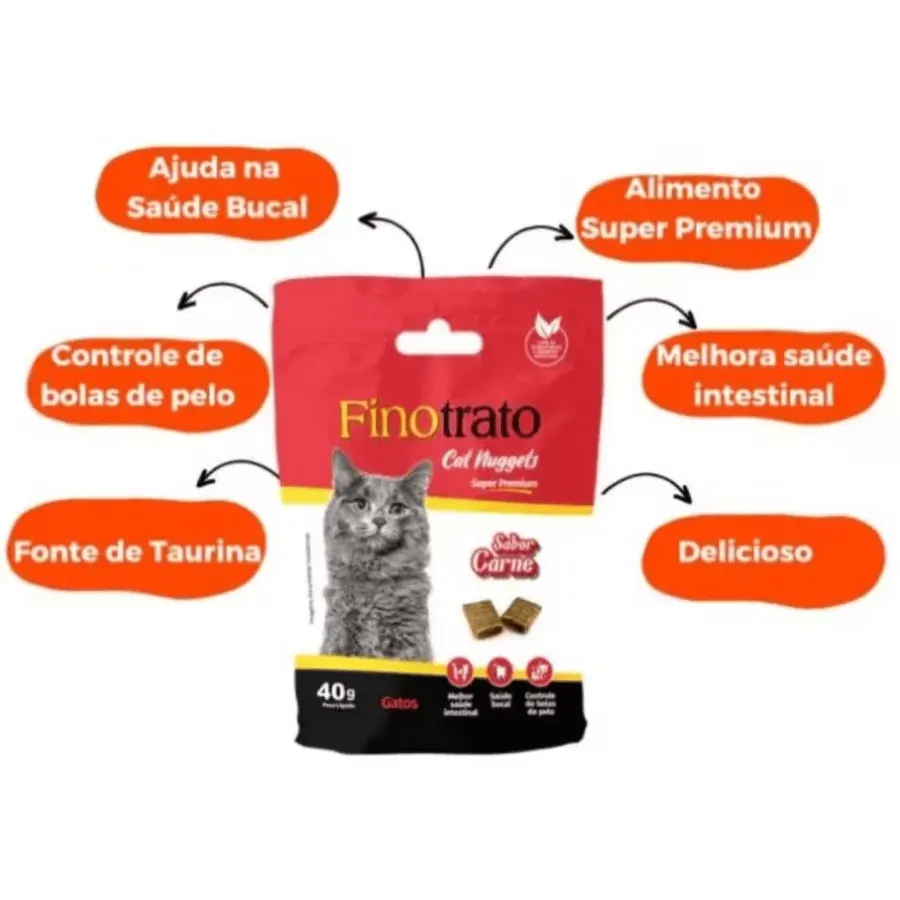 Finotrato Cat Nuggets Gatos Adultos Carne  40 g