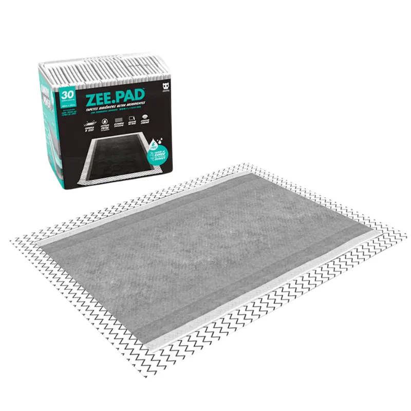 Tapete Higiênico Zee.Dog Pad Preto com 30 Tapetes