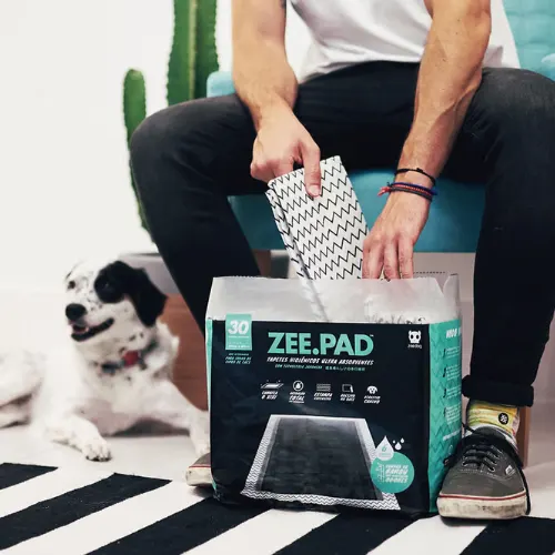 Tapete Higiênico Zee.Dog Pad Preto com 30 Tapetes