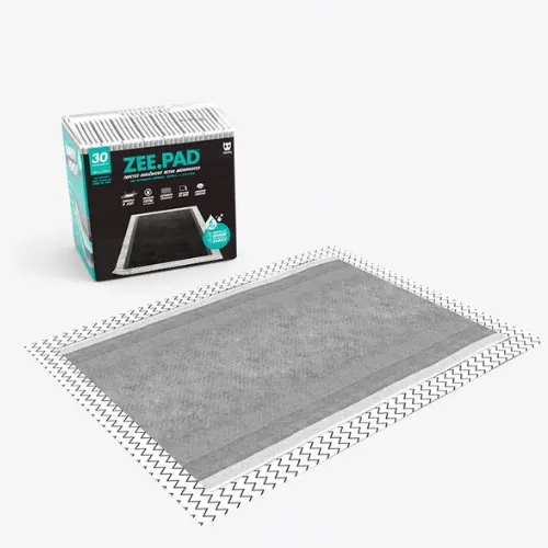 Tapete Higiênico Zee.Dog Pad Preto com 30 Tapetes