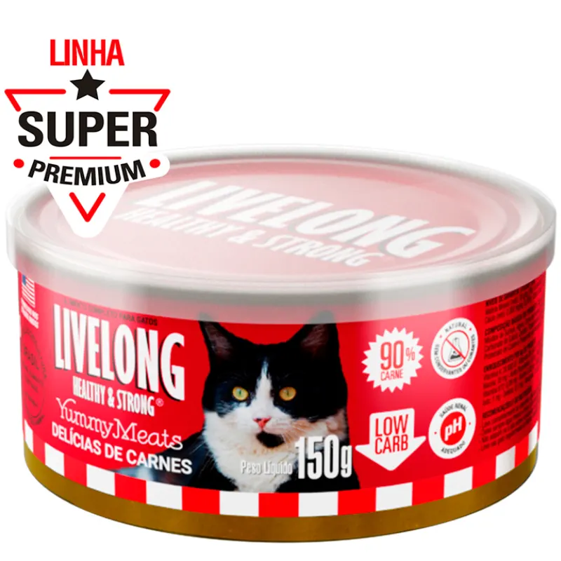 Livelong Gatos Meats (Delicias Carnes) 150 G - Vermelho
