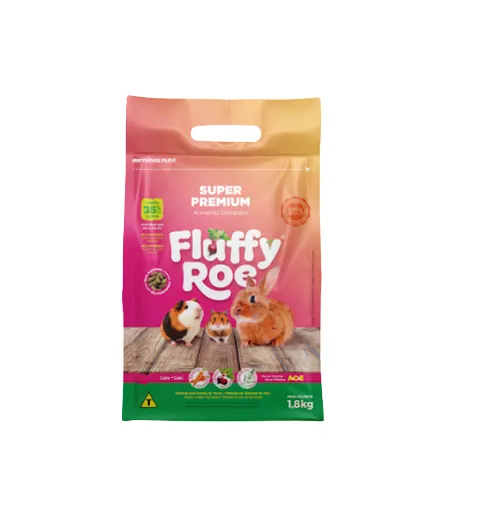 Ração pra roedores Fluffy Roe 1,800Kg- Minas Nutri