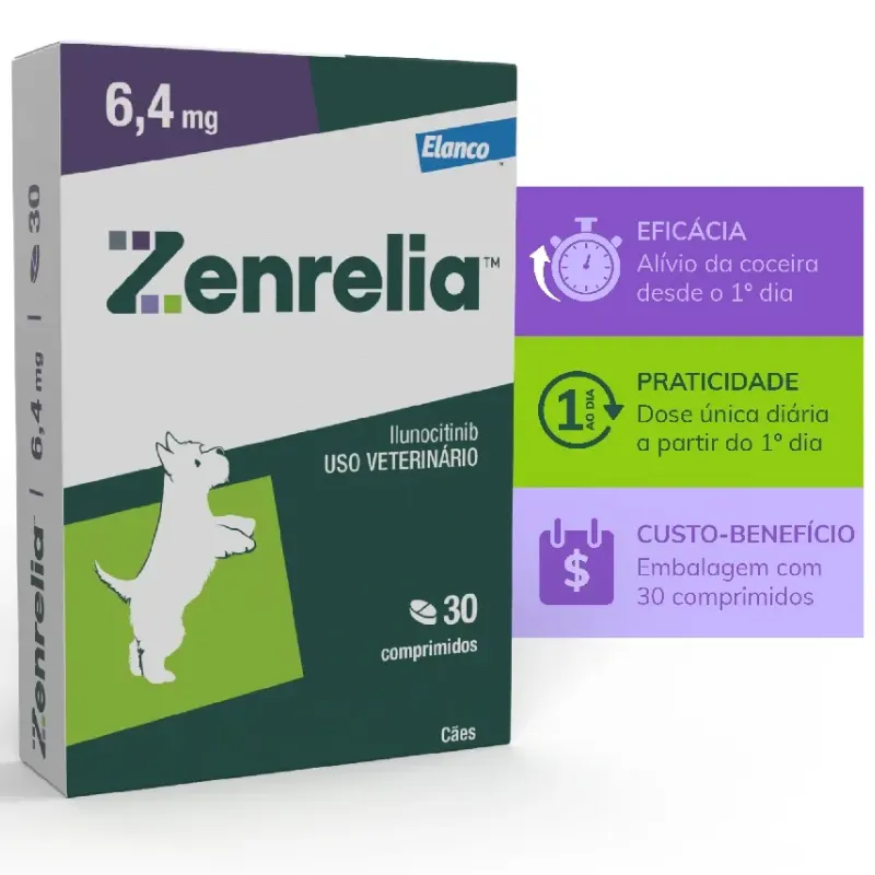Zenrelia Elanco 6,4 mg para Cães com 30 Comprimidos