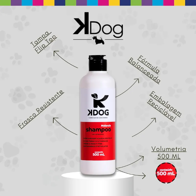 Kdog Shampoo Melancia 500 ml