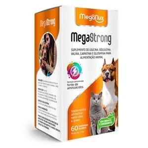 Suplemento MEGA-STRONG BCAA 30/60comp - Cães e Gatos