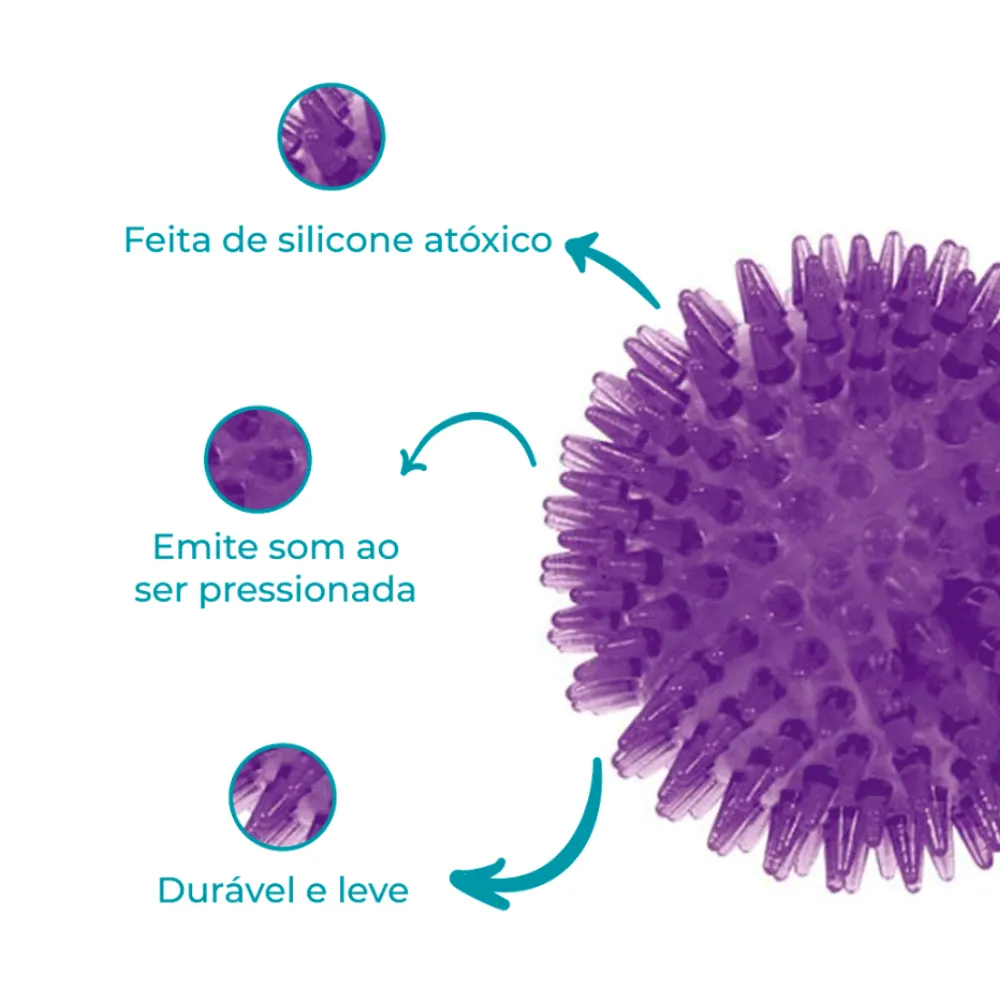 Bolinha de Pontas Grande Lilás Jambo Com Som - Grande