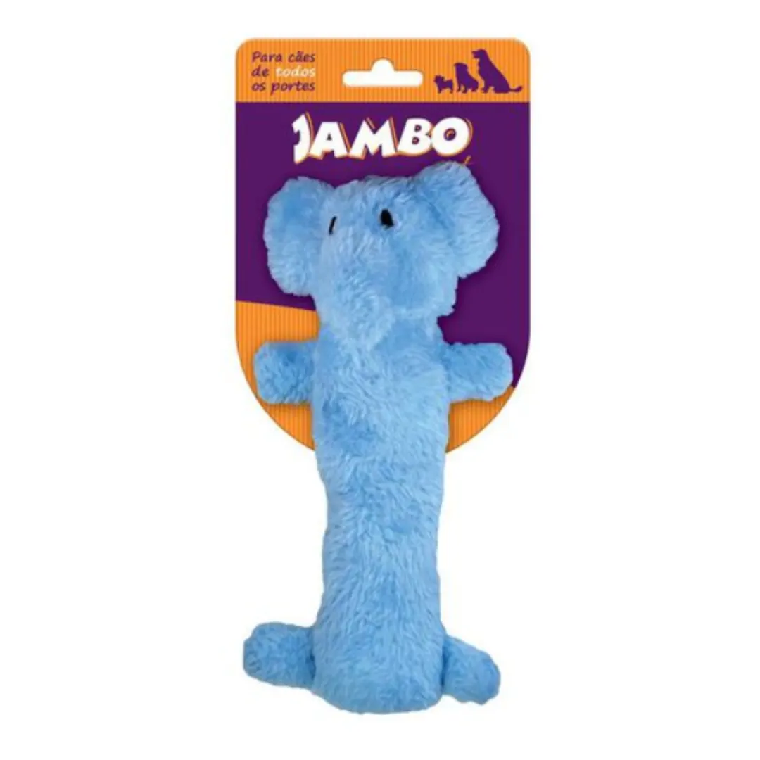 Brinquedo Jambo Mordedor Barriguinha Plush Elefante Azul