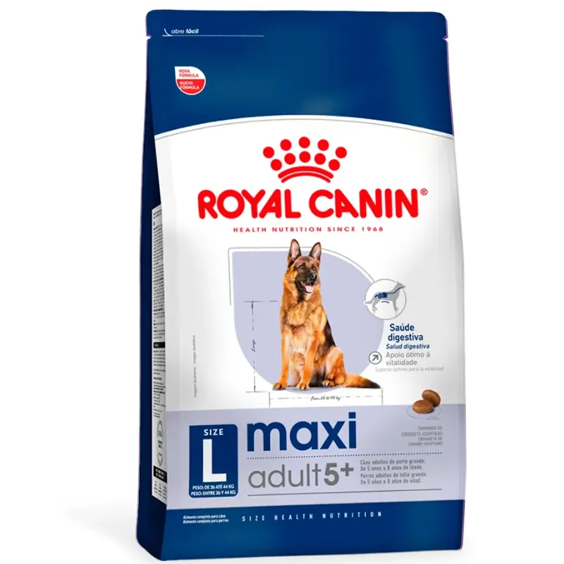 Ração Royal Canin Maxi Adult 5+ para Cães Adultos de Porte Grande 12kg