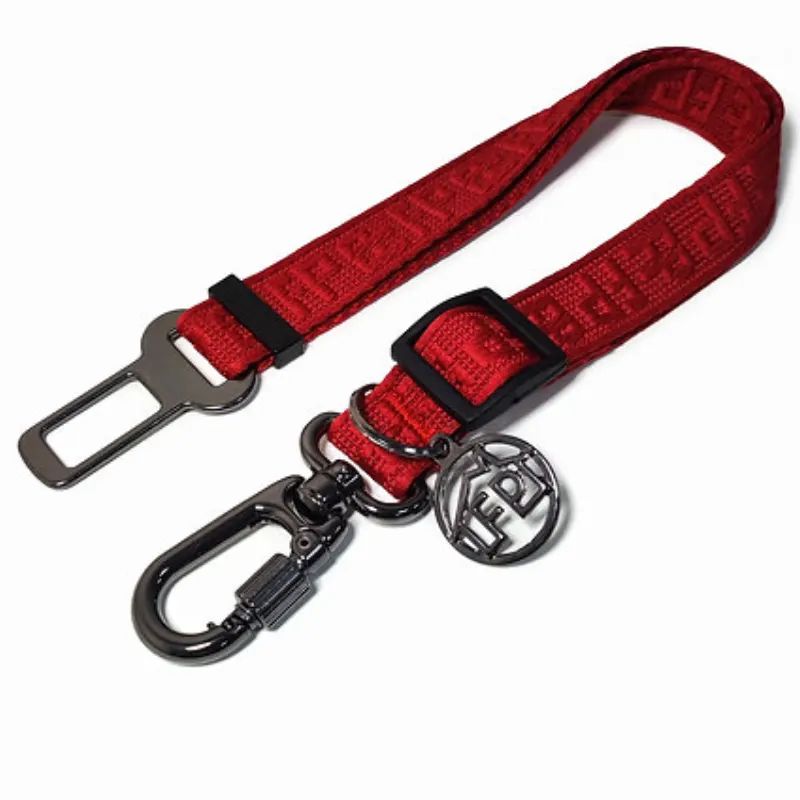 Cinto de Segurança Jacquard Vermelho Fábrica Pet