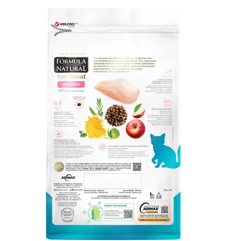 Ração Fórmula Natural Fresh Meat para Gatos Filhotes Sabor Frango 7 Kg