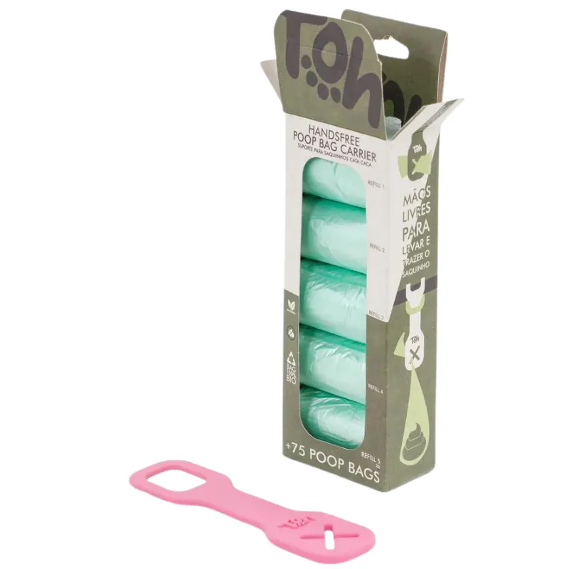 Caixa  Suporte Poop Bag com 5 Refis Bio Fiji Toh