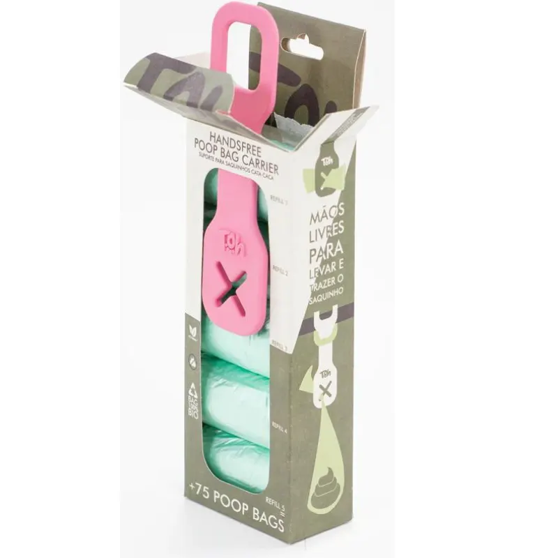 Caixa  Suporte Poop Bag com 5 Refis Bio Fiji Toh