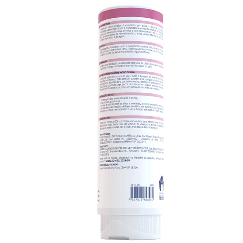 Condicionador Virbac Phisioderm para Cães e Gatos 500 ml