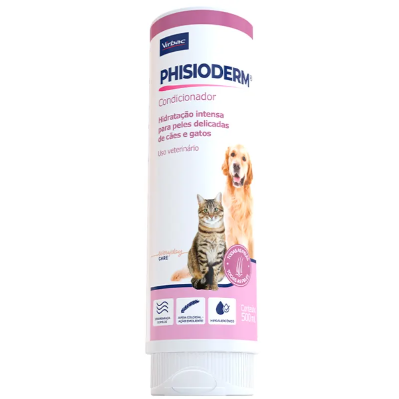 Condicionador Virbac Phisioderm para Cães e Gatos 500 ml