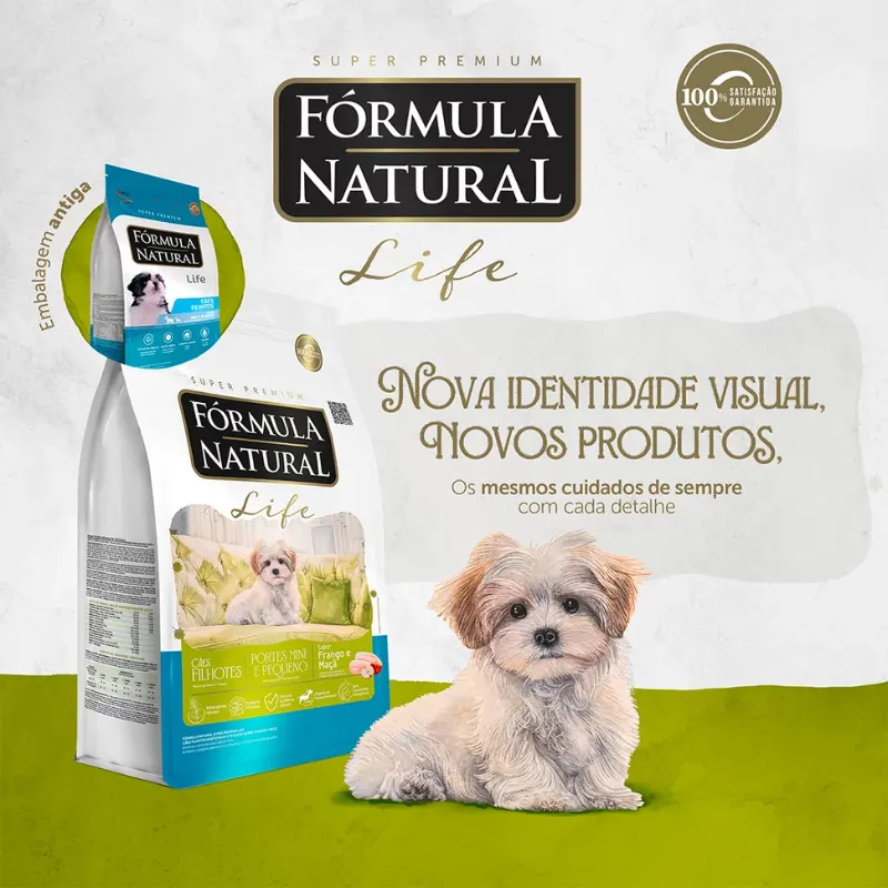 Ração Fórmula Natural Life Cães Filhotes Raças Mini e Pequenas
