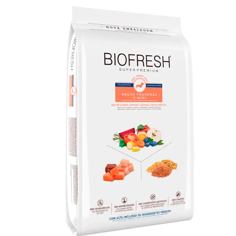 Ração Biofresh Para Cães Filhotes Raças Pequenas E Mini