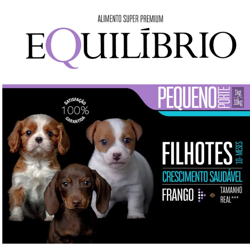 Ração Equilíbrio para Cães Adultos de Pequeno Porte Sabor Frango 1 Kg