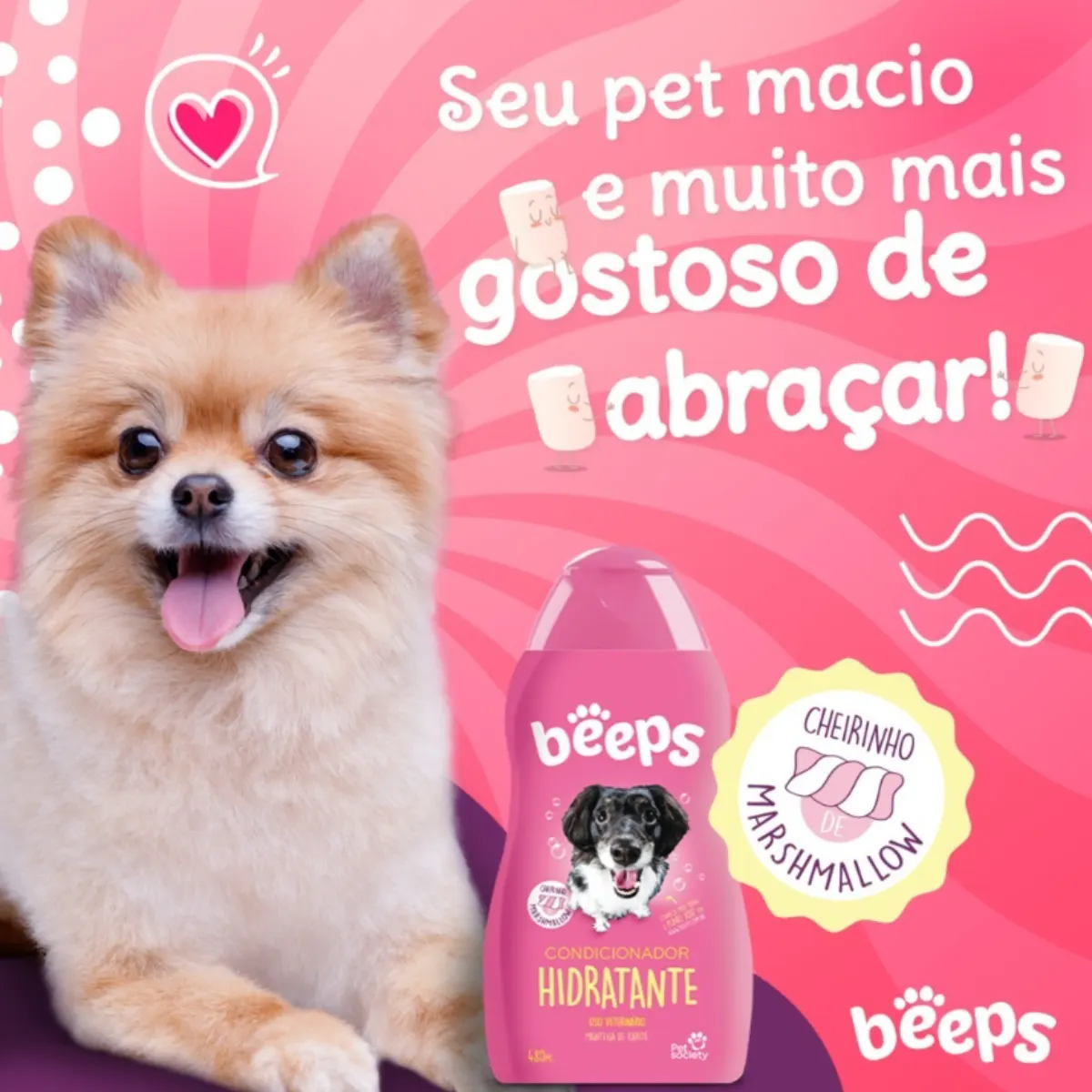 Condicionador Beeps Hidratante Para Cães 480ml