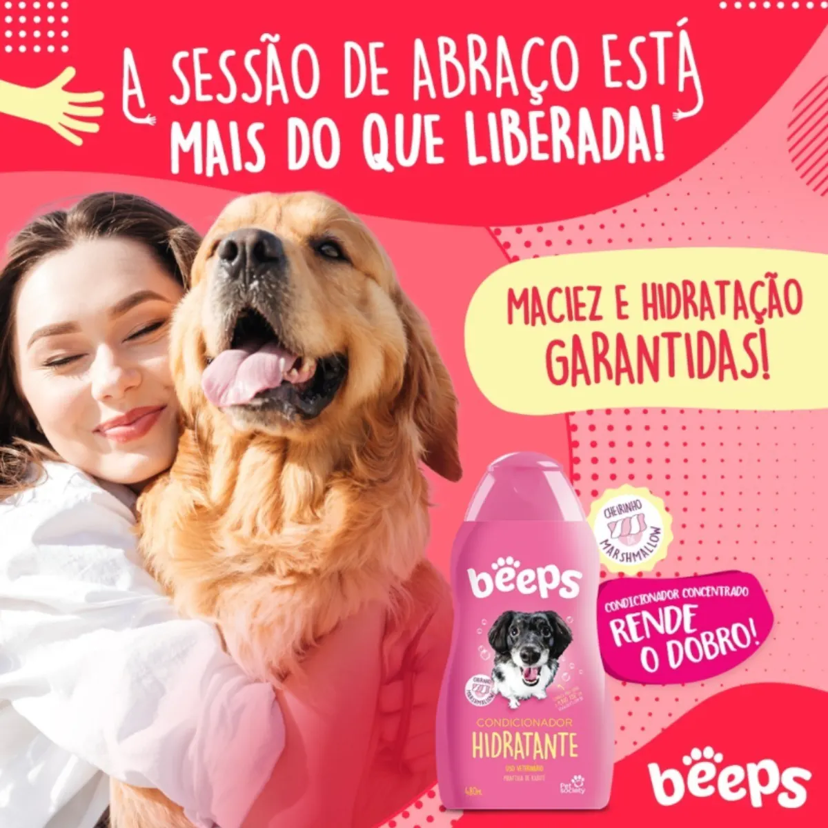 Condicionador Beeps Hidratante Para Cães 480ml