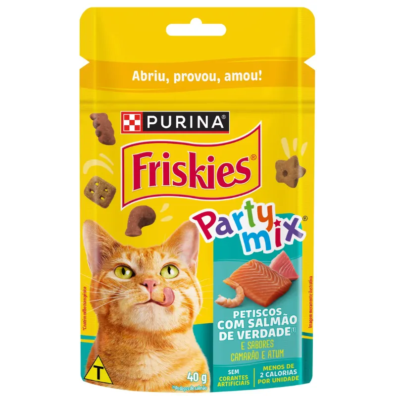 Friskies Petisco Party Mix Salmão 40 g