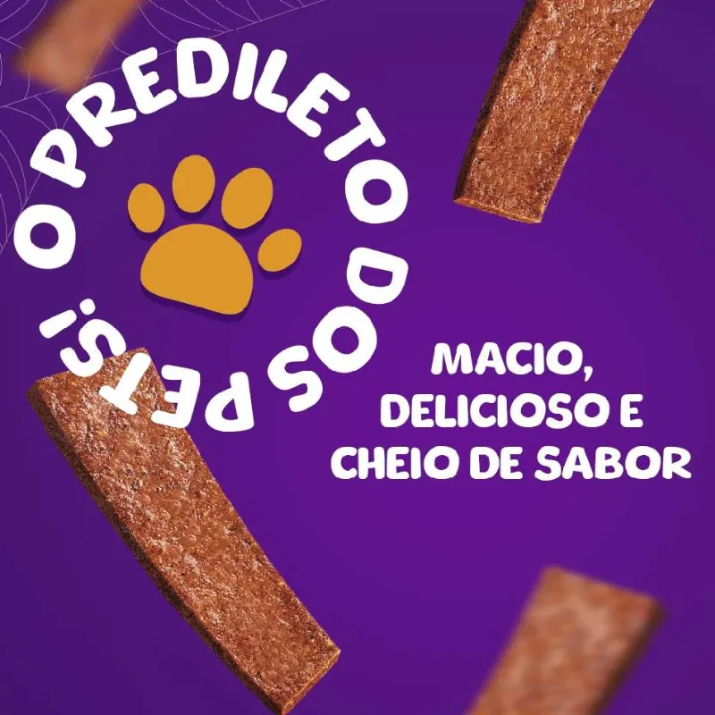 Petiscão Tablete Bifinho Mastigável Carne Halloween 60 g