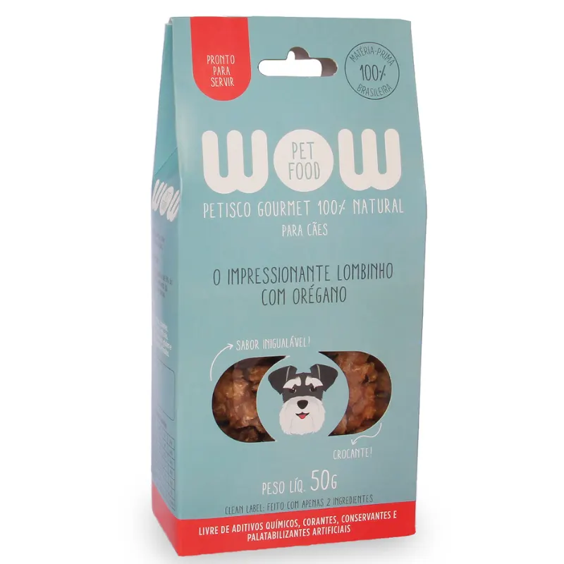 Petisco Natural Wow  Impressionante Lombinho com Oregano para Cães 50g