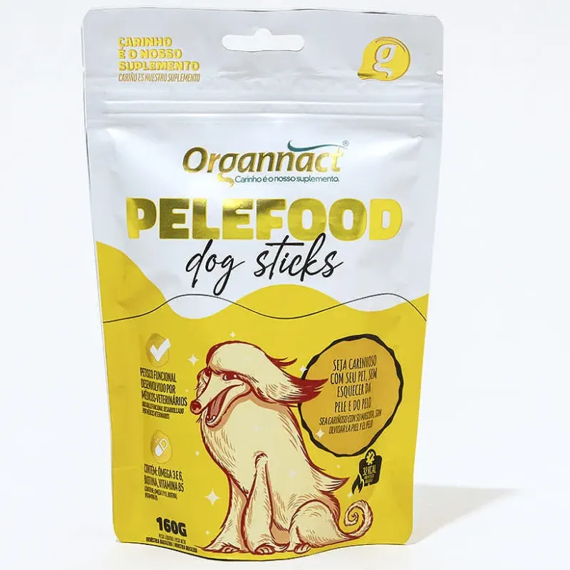 Suplemento Organnact Pelefood Sticks para Cães 160 g
