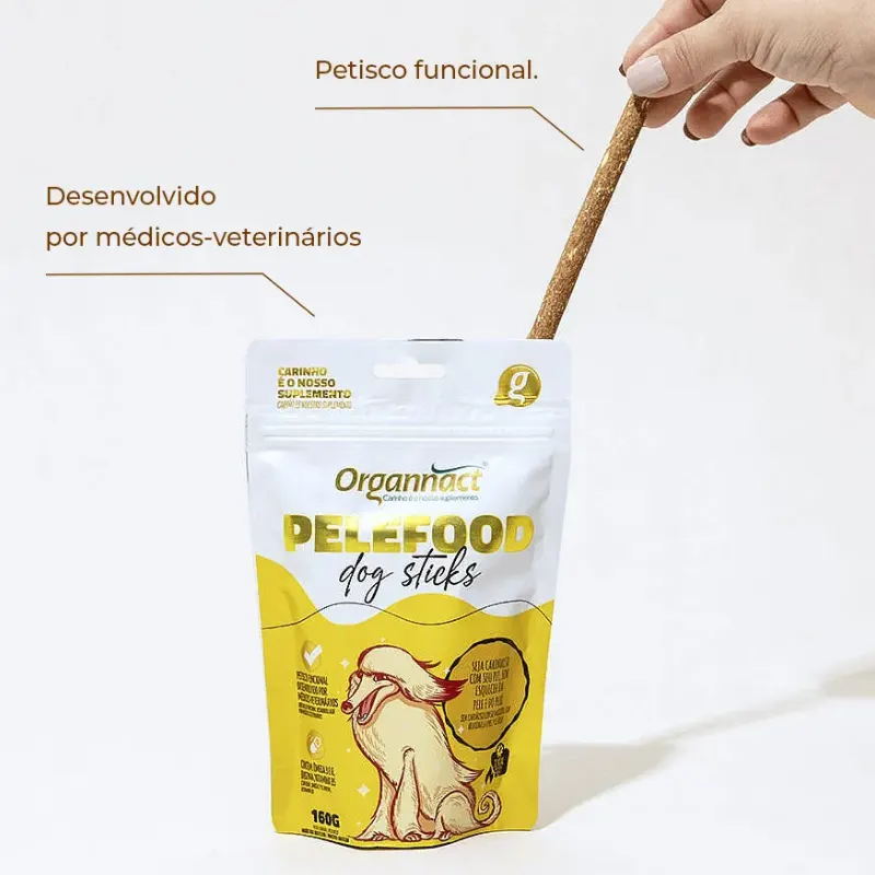 Suplemento Organnact Pelefood Sticks para Cães 160 g