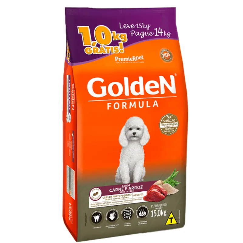 Golden Formula Cães Adultos Carne Mini Bits Pague 14 Leve 15