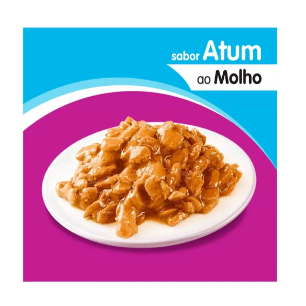 Ração Úmida Whiskas Sachê para Gatos Adultos Sabor Atum - 85g