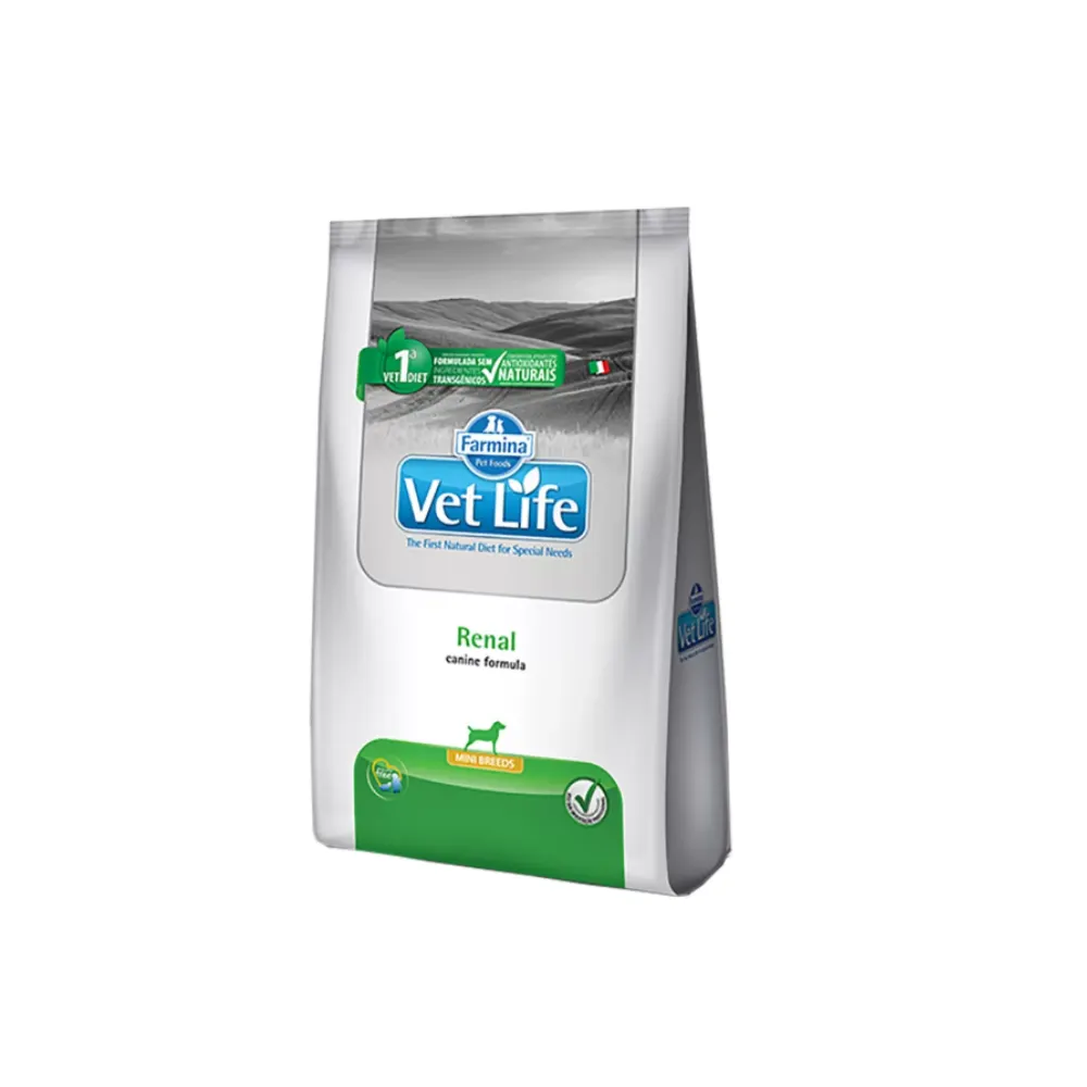 Ração Vet Life Renal Mini para Cães Adultos de Pequeno Porte 2Kg