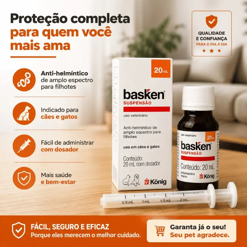 Vermifugo Basken Suspensão König 20 ml