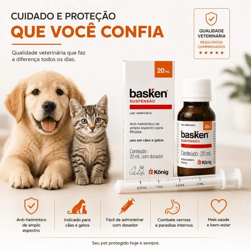 Vermifugo Basken Suspensão König 20 ml