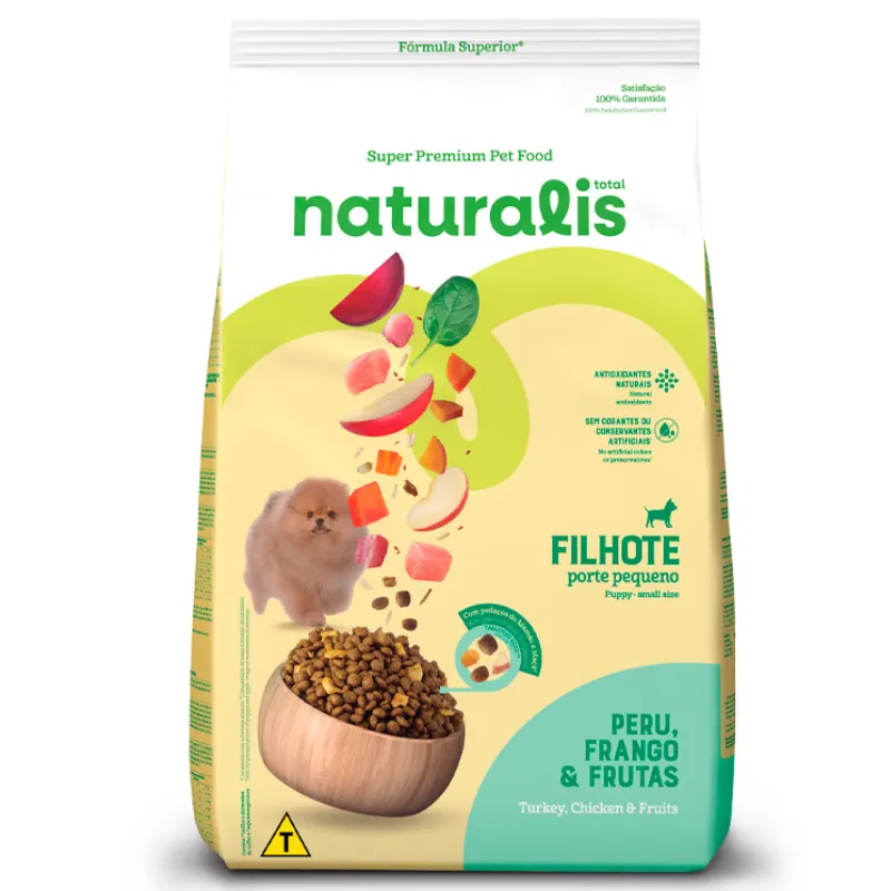 Ração Naturalis para Cães Filhotes de Pequeno Porte Sabor Frango e Peru 2,5 Kg